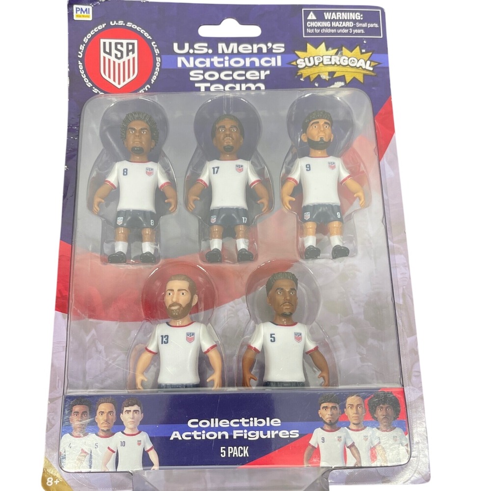 US Mens National Soccer Team Supergoal 5 Pack Collectible Action Figures